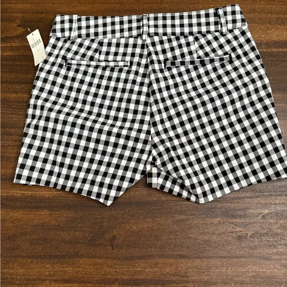 Anthropologie Black and White Gingham Women Shorts - Picture 4 of 6